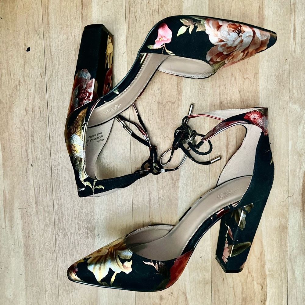 Floral high heels